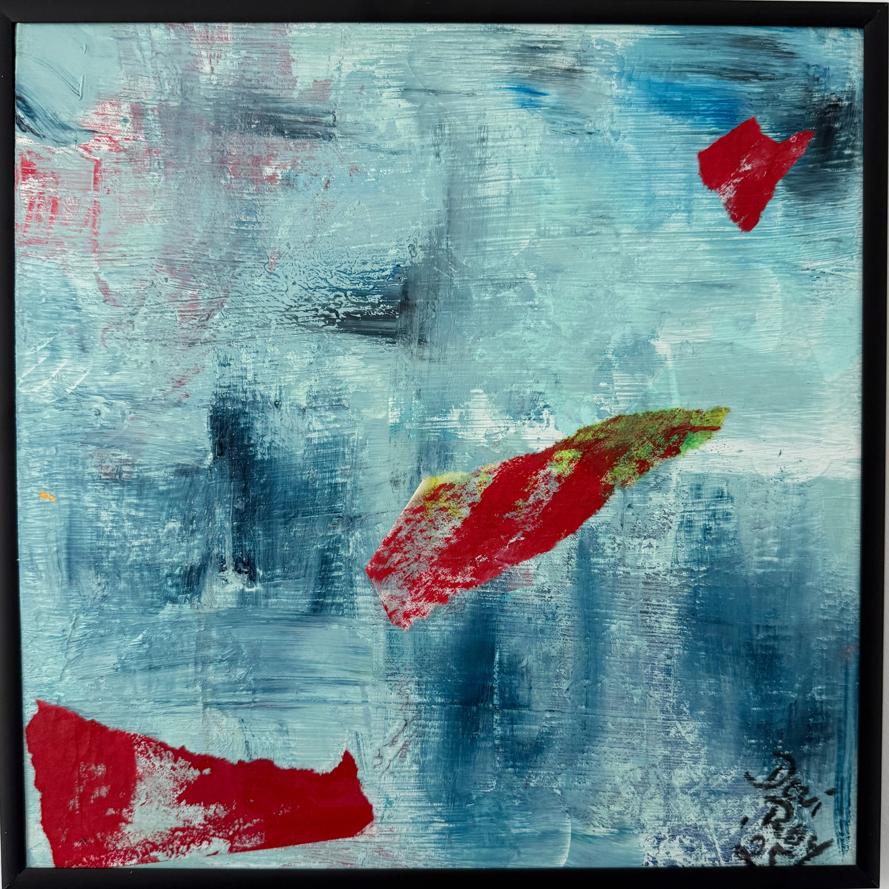 Red Boats in the Ocean